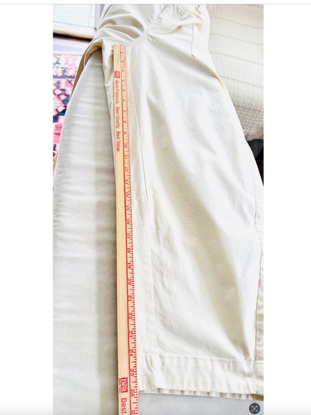RUTI Slouchy Twill Barrel Pants in Ecru - 14 - Picture 14 of 14